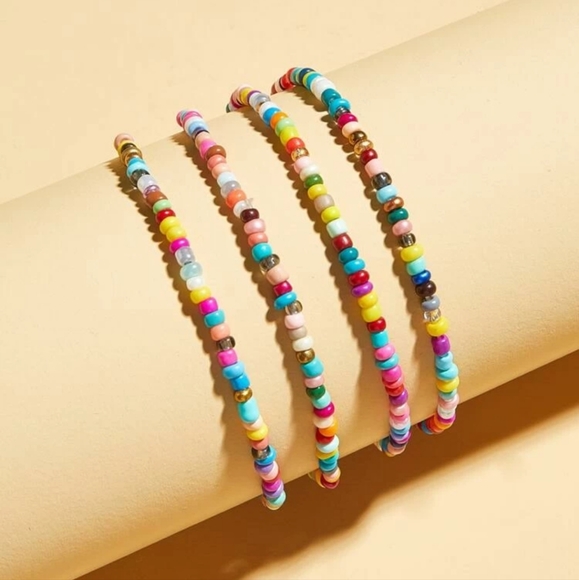 Jewelry - Sexy Wrap around colorful beaded stretchy anklet bracelet necklace Waist Beads